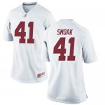 Women's Alabama Crimson Tide #41 Kyle Smoak White Replica NCAA College Football Jersey 2403CSUU3